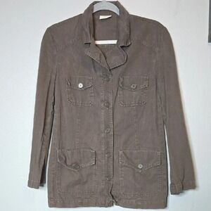 Sisley Brown Utility Jacket - Made in Italy - Womens Size 40 EU / 8 US